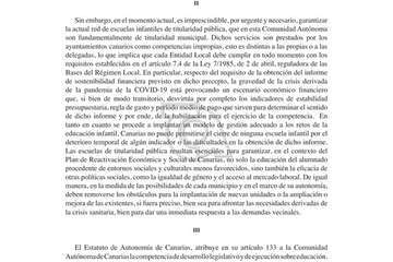 Decreto Ley del Gobierno de Canarias de 23 de diciembre de 2020 autorizando la competencia municipal para las escuelas infantiles/TA.